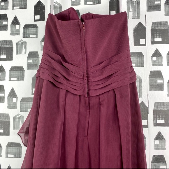 David’s bridal strapless chiffon dress - Picture 8 of 8